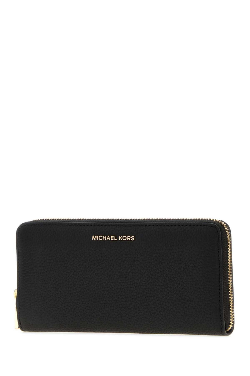 Michael By Kors Slim Wallet — Black Cow Leather