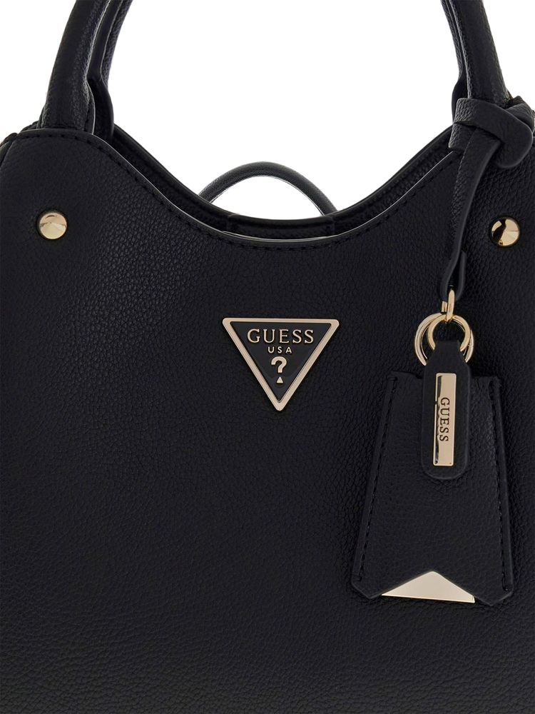 Guess Top Handle Bag — Black Polyurethane