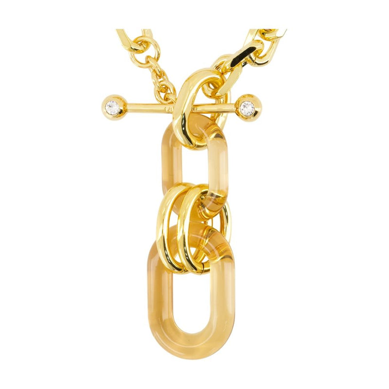 Rabanne Chain Link Necklace — Gold Synthetic Necklaces