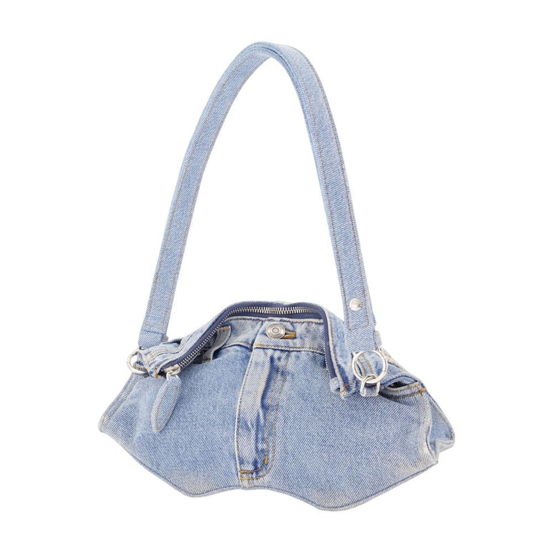 Alexander Mcqueen Manta Shoulder Bag — Blue Denim