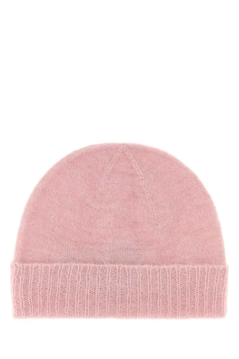 Vivienne Westwood Fluffy Beanie — Pink Exterior: Alpaca Nylon Wool Beanies