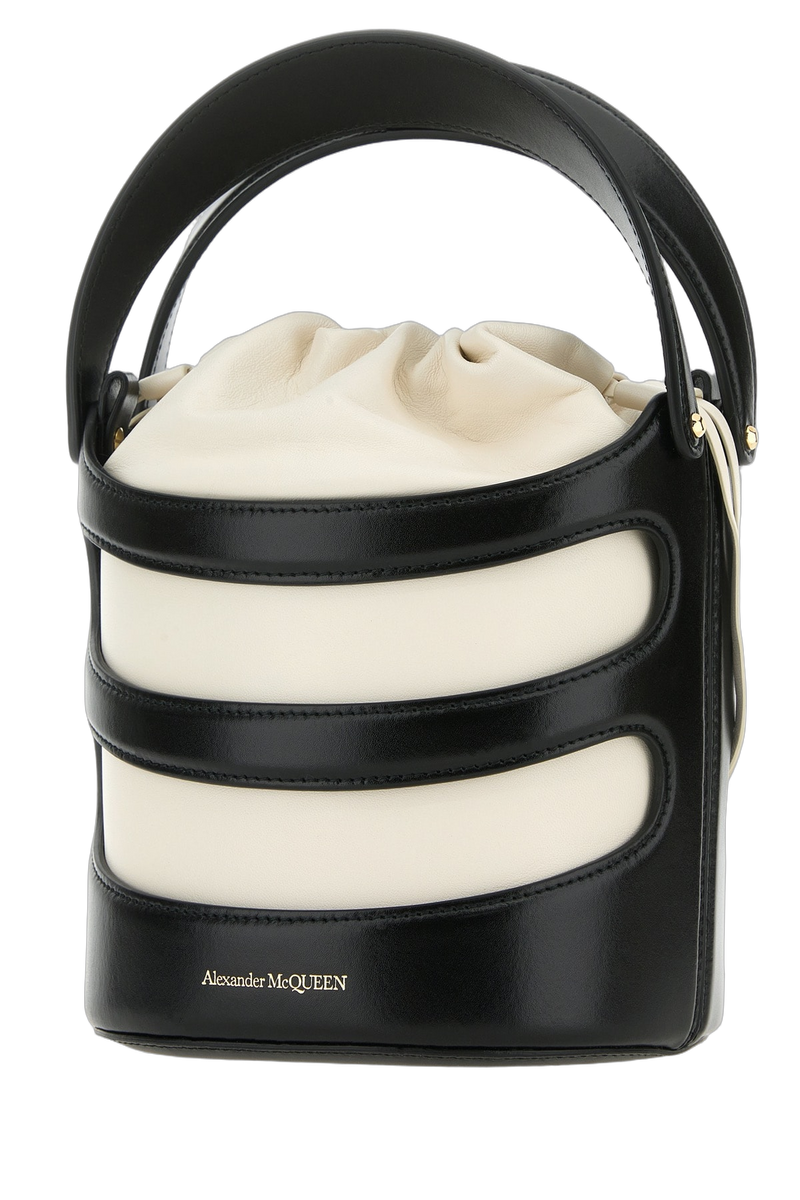 Alexander Mcqueen Quilted Leather Top Handle Bag — Black
