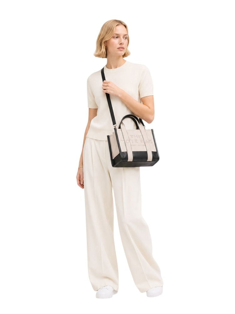 Marc Jacobs Colorblock Cow Leather Tote Bag — White