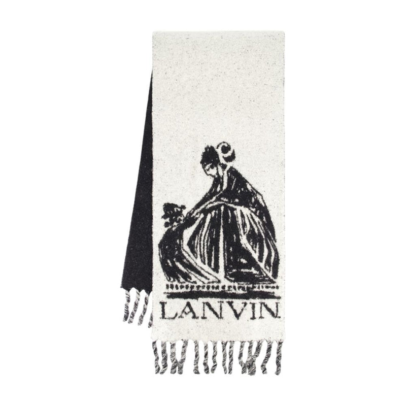 Lanvin Mère Et Lenfant Scarf — White Wool Scarfs