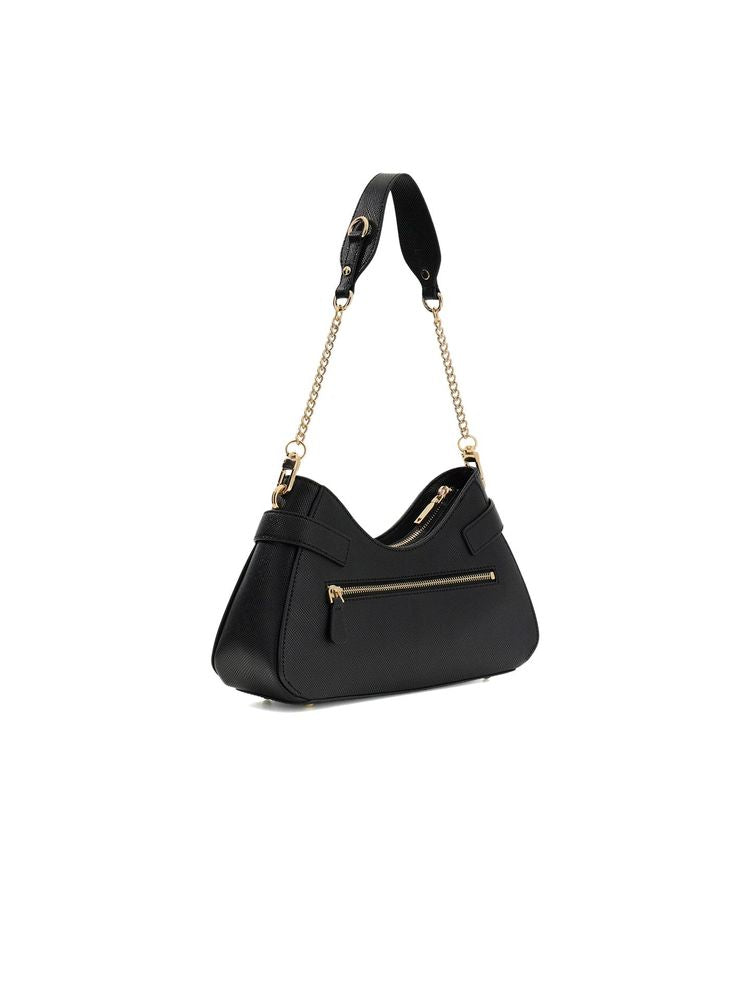 Guess Serenova Shoulder Bag — Black Polyurethane