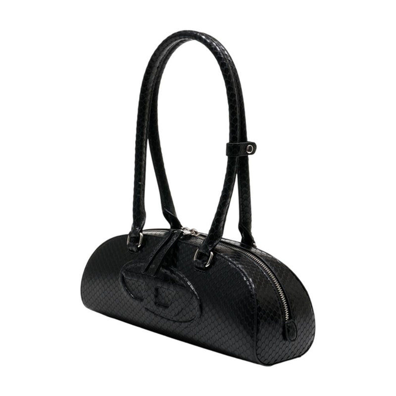 Diesel 1dr Dome Shoulder Bag — Black Cowhide