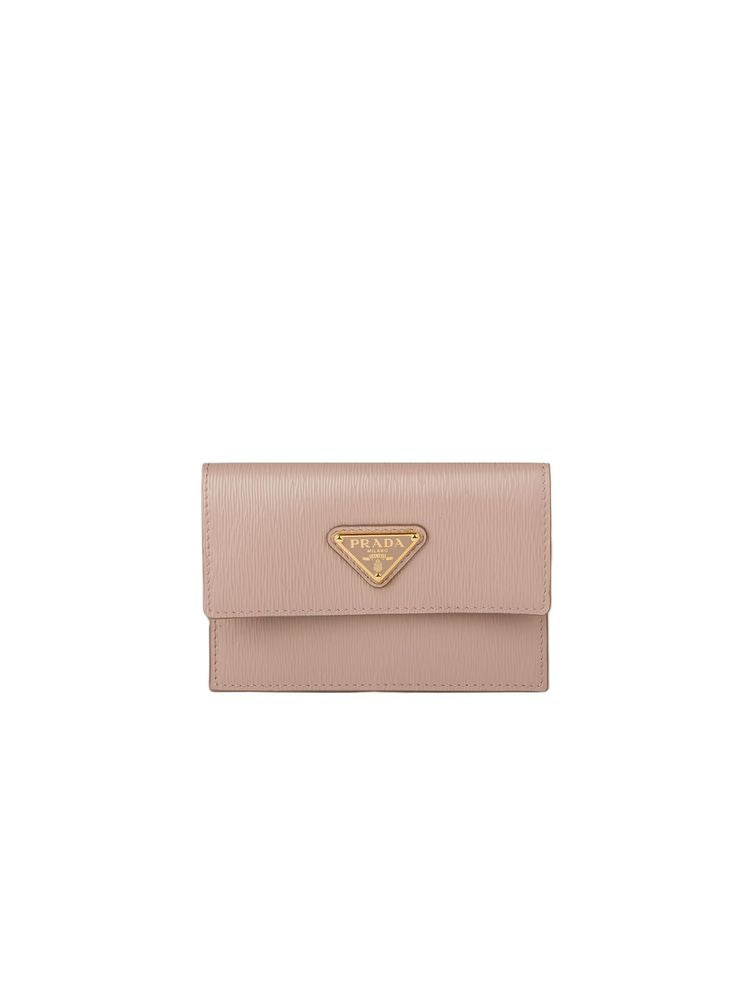 Prada Saffiano Leather Wallet — Beige