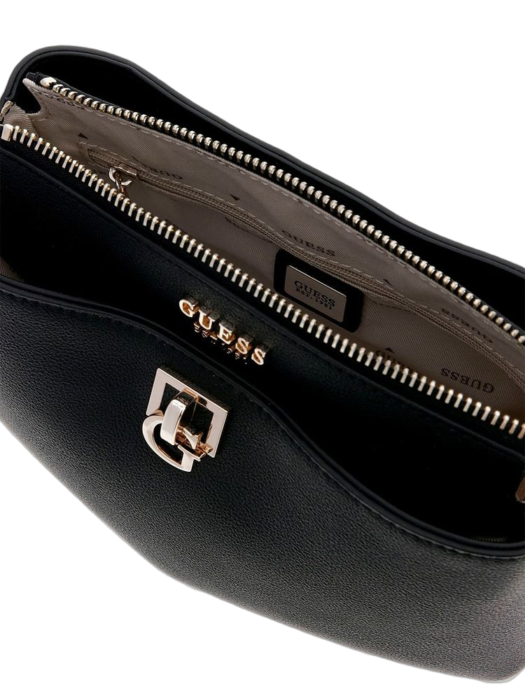 Guess Bianca Crossbody Bag — Black Polyurethane