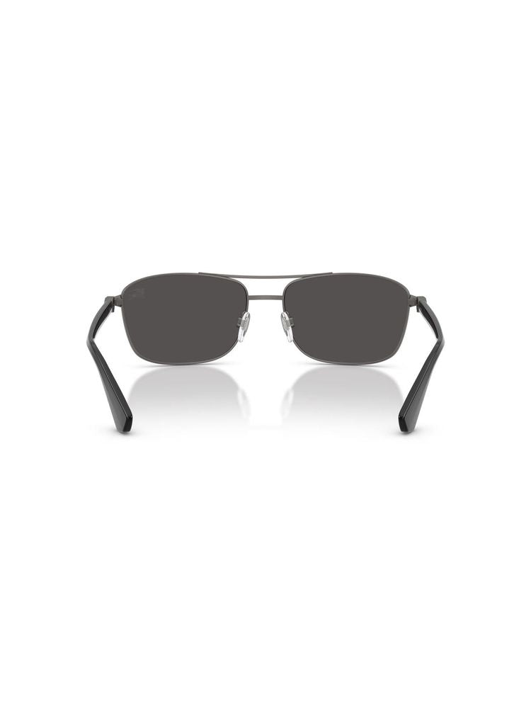 Burberry 0be3163 Metal Rectangle Sunglasses — Gray Frame