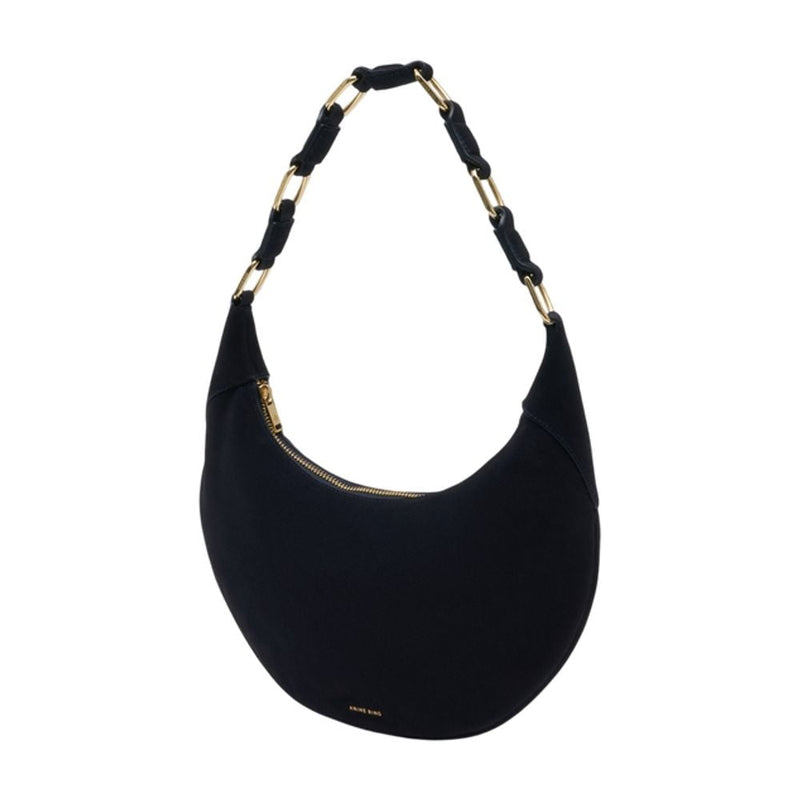 Anine Bing Kate Shoulder Bag — Black Calfskin