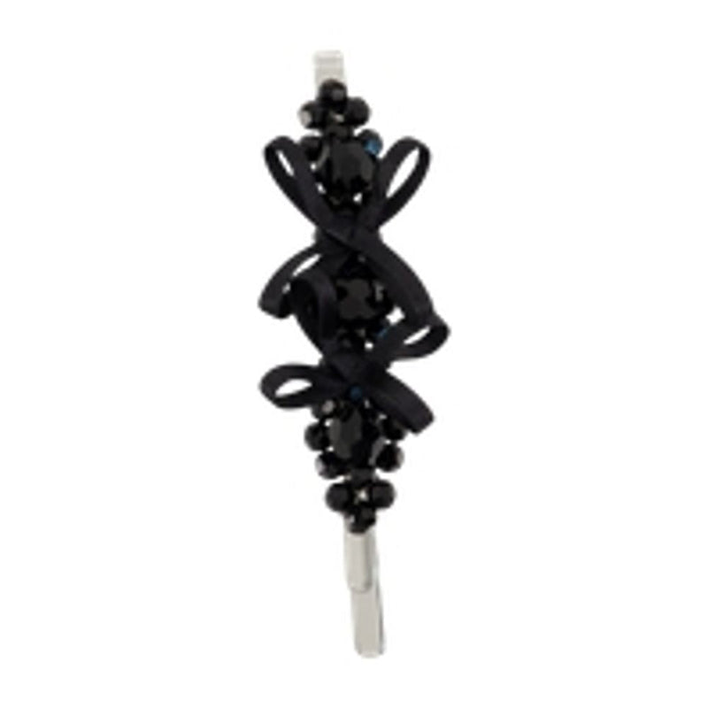 Simone Rocha Petite Bow Flower Hair Clips — Black Others Pins Claws &