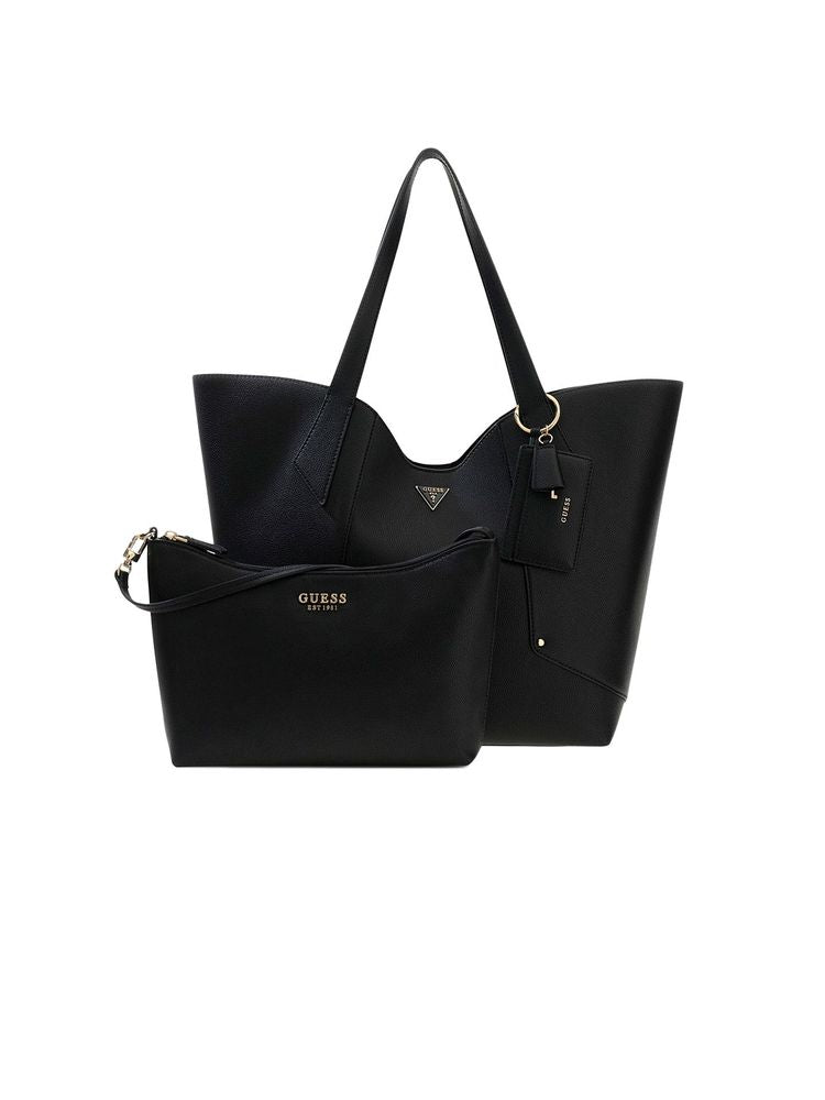 Guess Darcy Tote Bag — Black Polyurethane