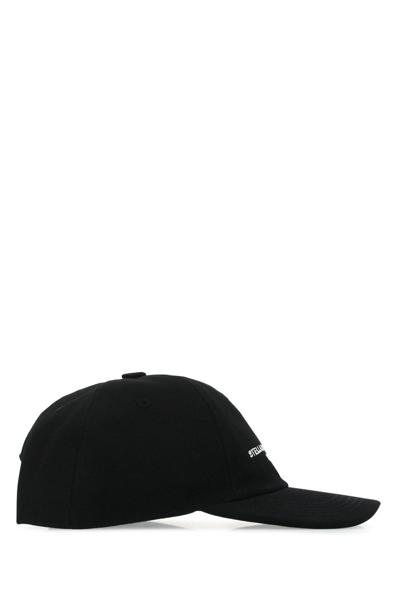 Stella Mccartney 570194wp0023 Logo-Embroidered Baseball Cap — Black Cotton Caps