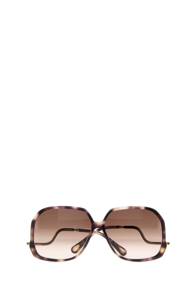 Chloé Tortoiseshell Acetate Sunglasses — Brown Exterior