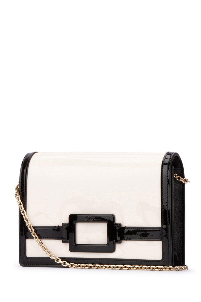 Roger Vivier Two-Tone Vernis & Nappa Clutch — Multicolor Luxor+nappa Agnello