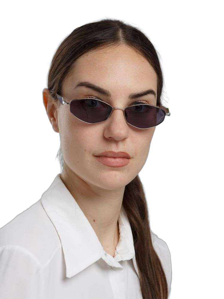 Ana Hickmann Ah3353 Metal Oval Sunglasses — Silver