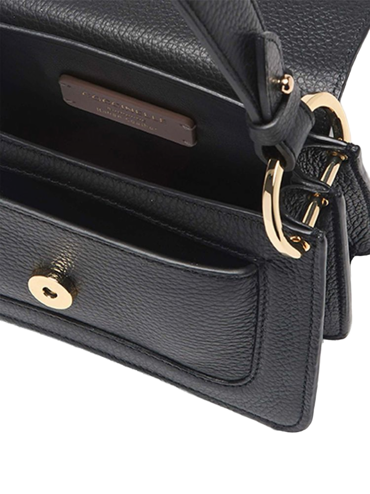 Coccinelle Shoulder Bag — Black Cowhide