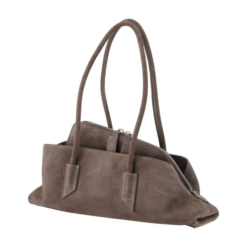 The Attico La Passeggiata Shoulder Bag — Gray Calfskin