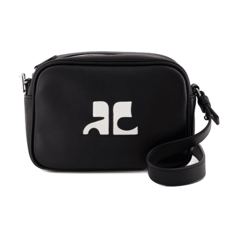 Courrèges Crossbody Bag — Black Calfskin
