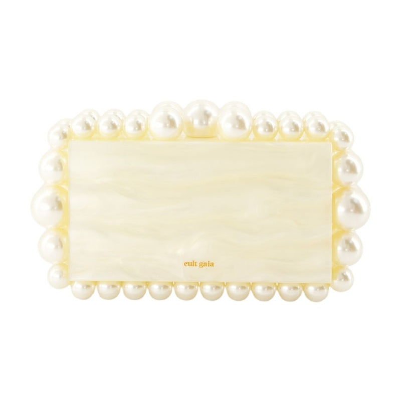 Cult Gaia Eos Clutch — White Acrylic