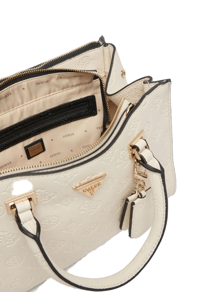 Guess Cresidia Ii Shoulder Bag — Beige Polyurethane