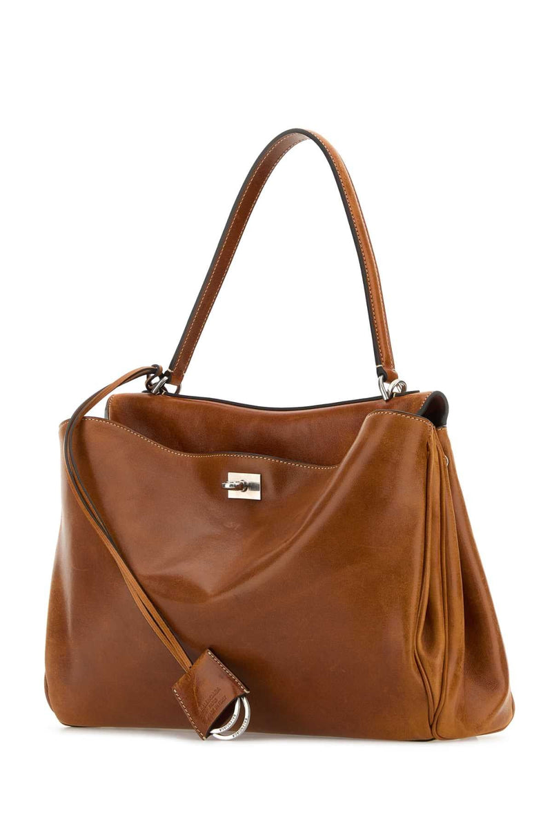 Balenciaga Leather Shoulder Bag — Brown