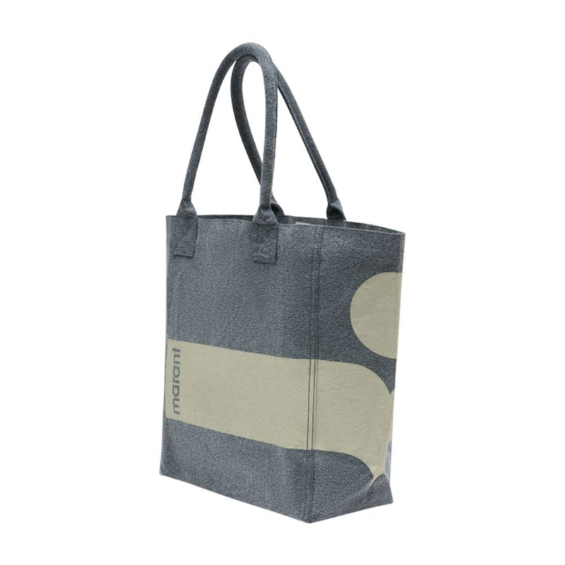 Isabel Marant Colour-Block Cotton Canvas Tote Bag — Gray