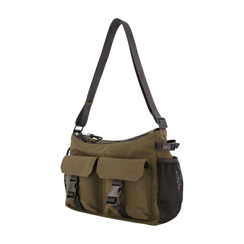 A.p.c. Trek Shopper Shoulder Bag — Khaki Nylon