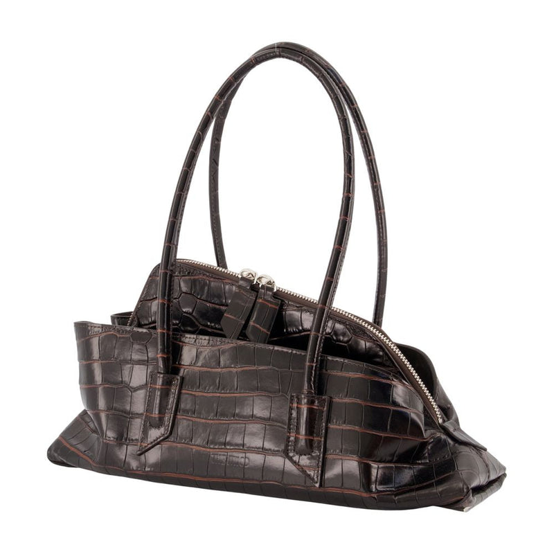 The Attico La Passeggiata Shoulder Bag — Brown Calfskin