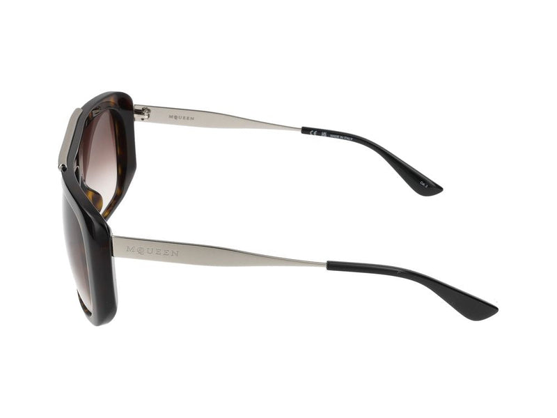 Alexander Mcqueen Am0492s Tortoiseshell Acetate Sunglasses — Brown