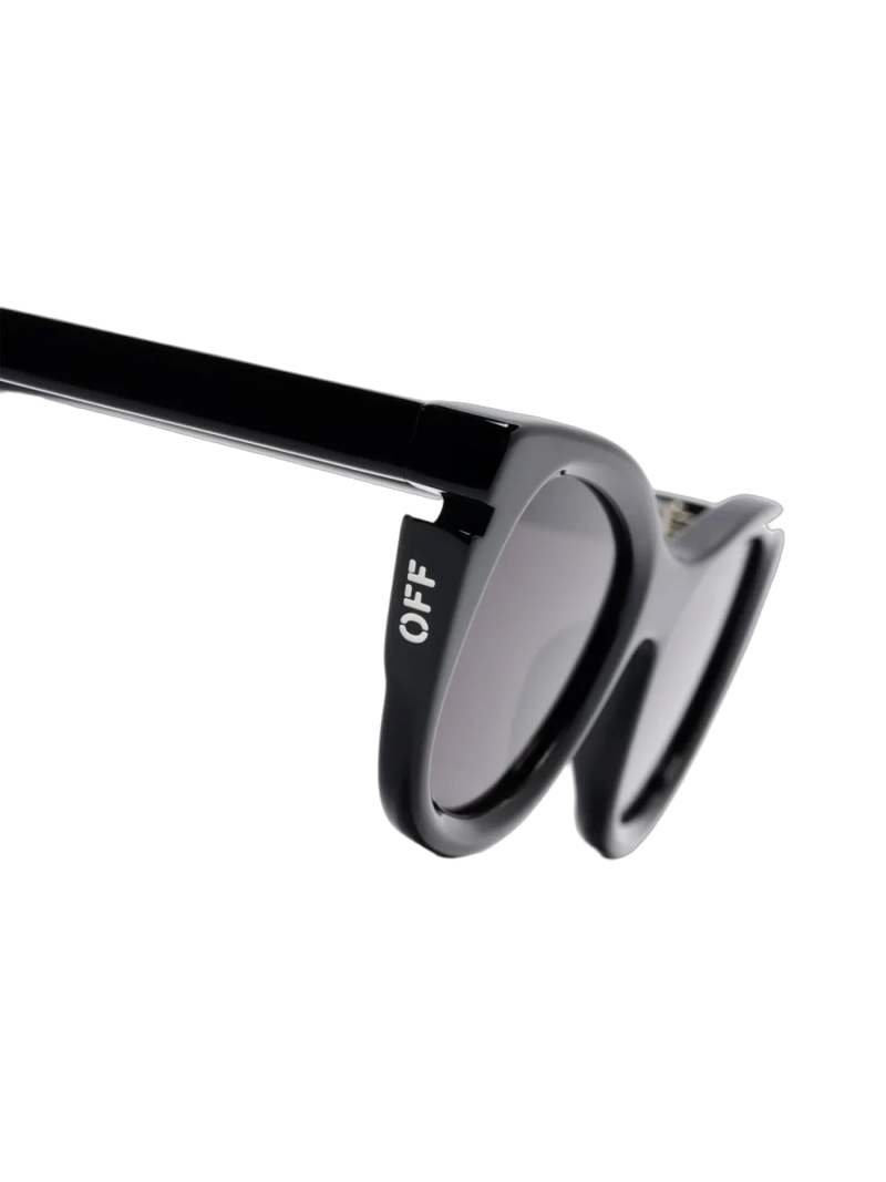 Off-White Oeri112s24pla0011007 Logo Sunglasses — Black Acetate