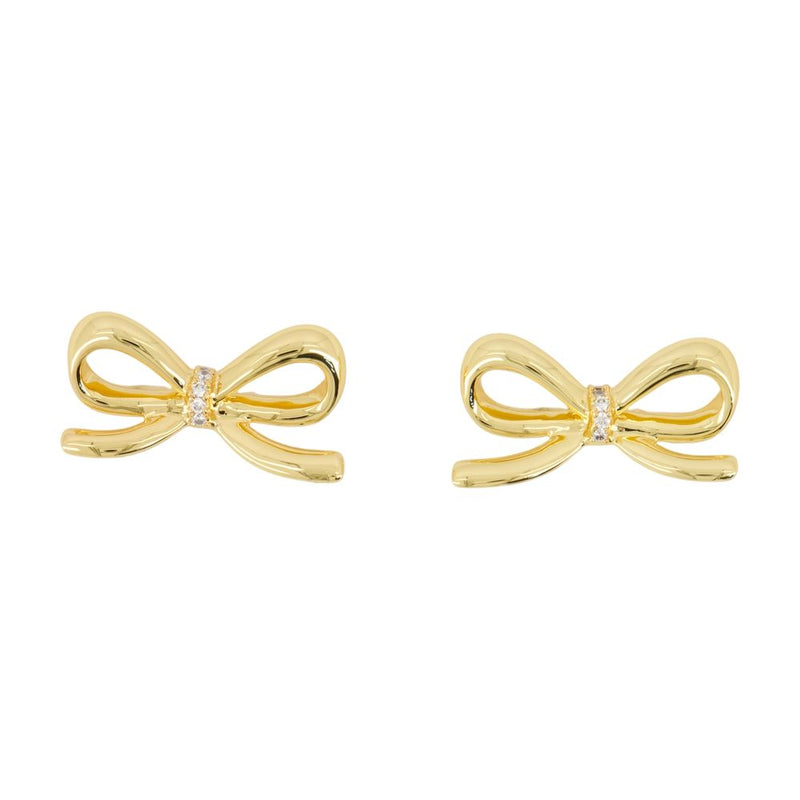 Self-Portrait Bow Earrings — Gold Metal