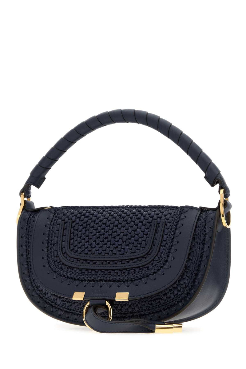 Chloé Macramé-Embellished Leather Shoulder Bag — Black