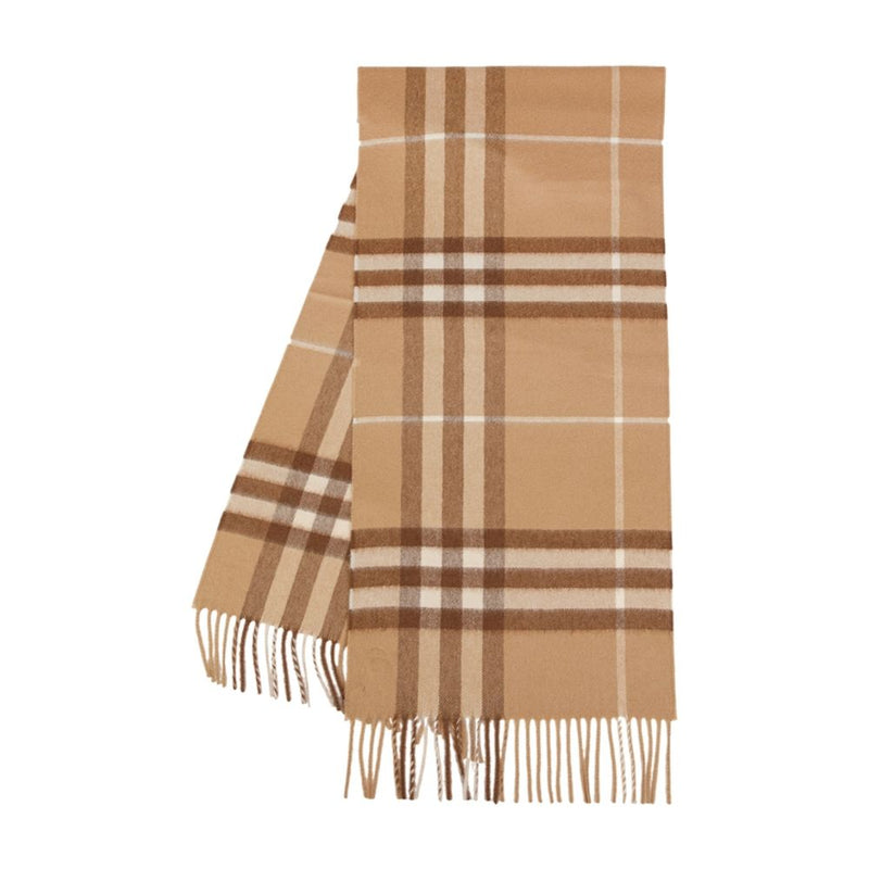 Burberry Giant Check Cashmere Scarf — Brown Scarfs