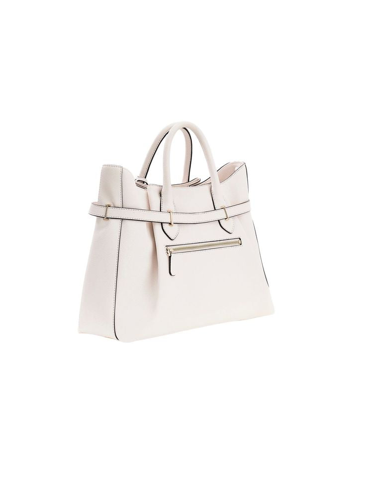 Guess Yesba Girlfriend Shoulder Bag — White Polyurethane