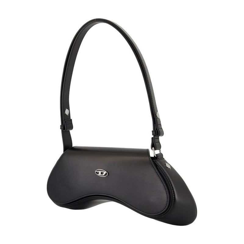 Diesel Play Shoulder Bag — Black Calfskin