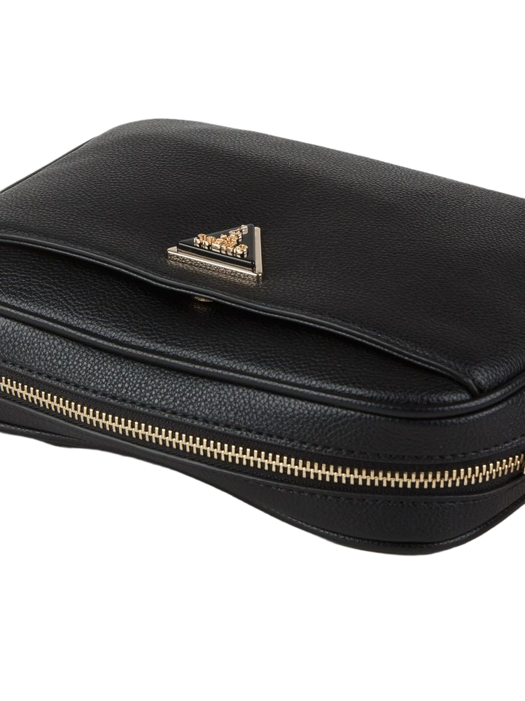 Guess Meridian Ii Crossbody Bag — Black Polyurethane