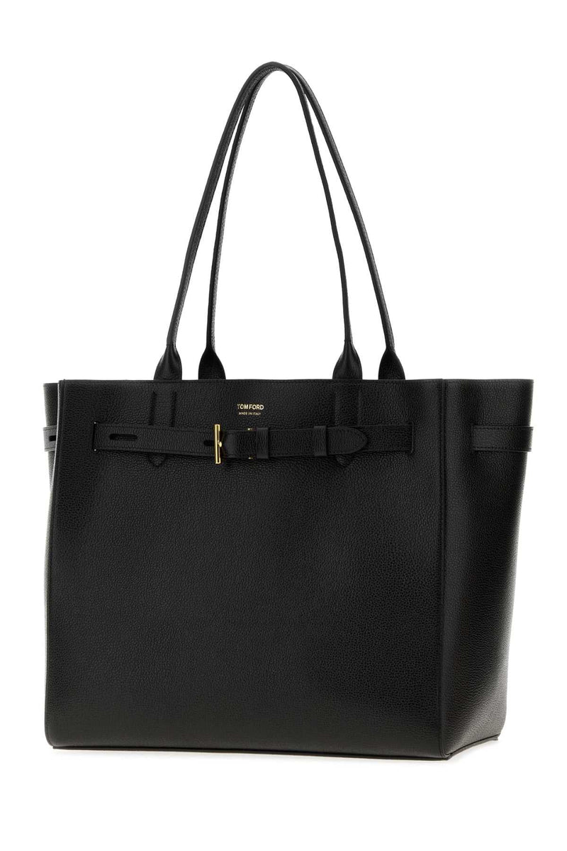 Tom Ford Leather Tote Bag — Black