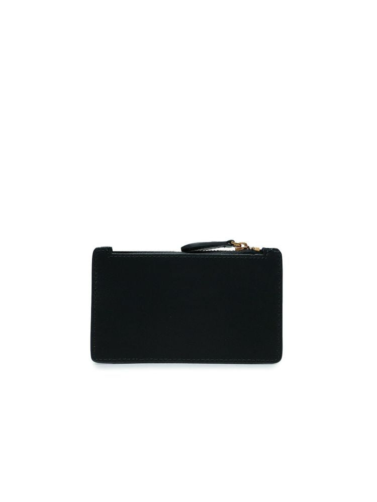 Pinko Airone Card Case — Black Calfskin Leather Cases