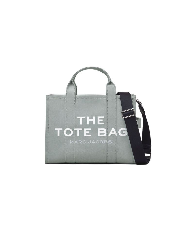 Marc Jacobs Logo-Embroidered Cotton Tote Bag — Gray