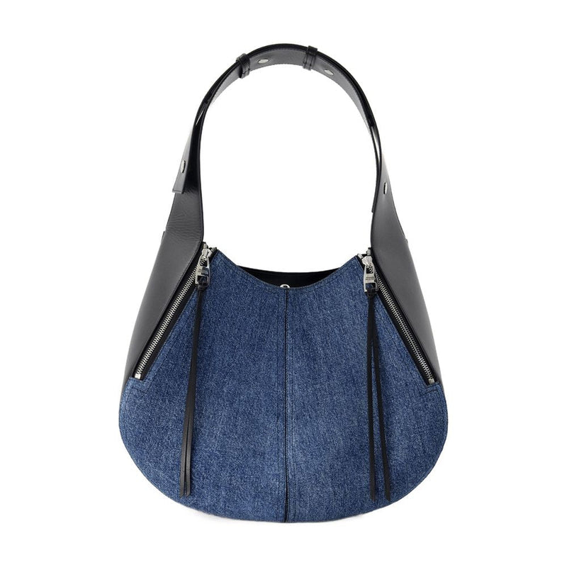Alexander Mcqueen Skull Hobo Bag — Blue Canvas