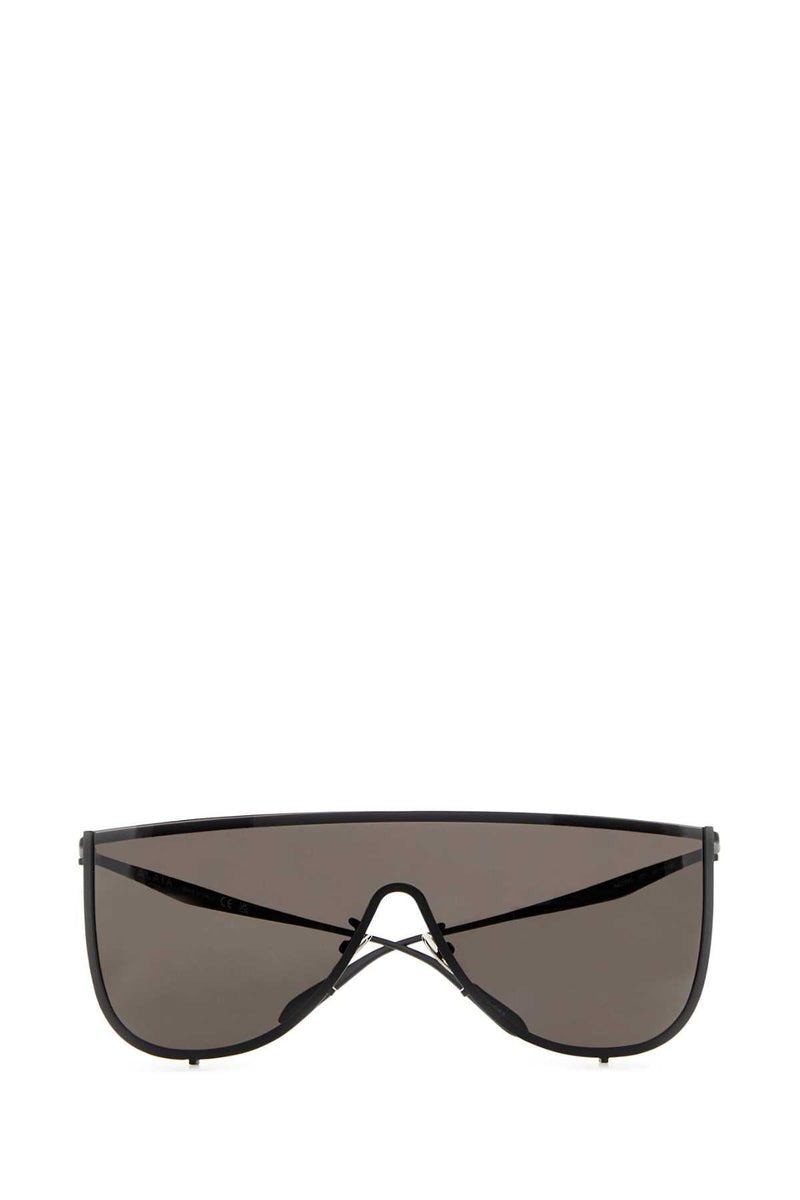 Alaia Sunglass Metal Shield Sunglasses — Black Exterior