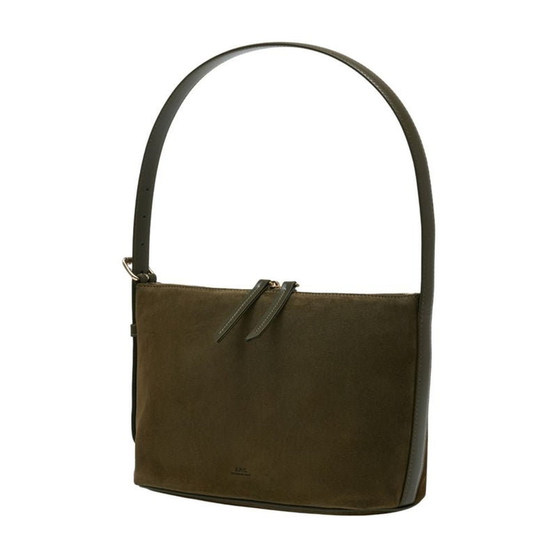 A.p.c. Vera Shoulder Bag — Khaki Calfskin