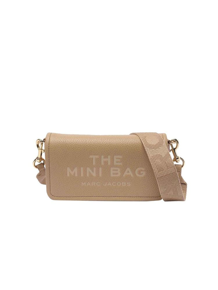 Marc Jacobs Grain Leather Crossbody Bag — Camel