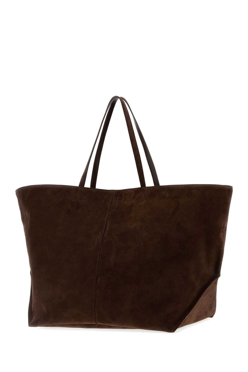 Jil Sander Suede Tote Bag — Brown