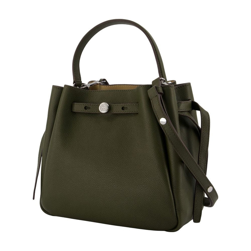 Tory Burch Bucket Bag — Green Calfskin