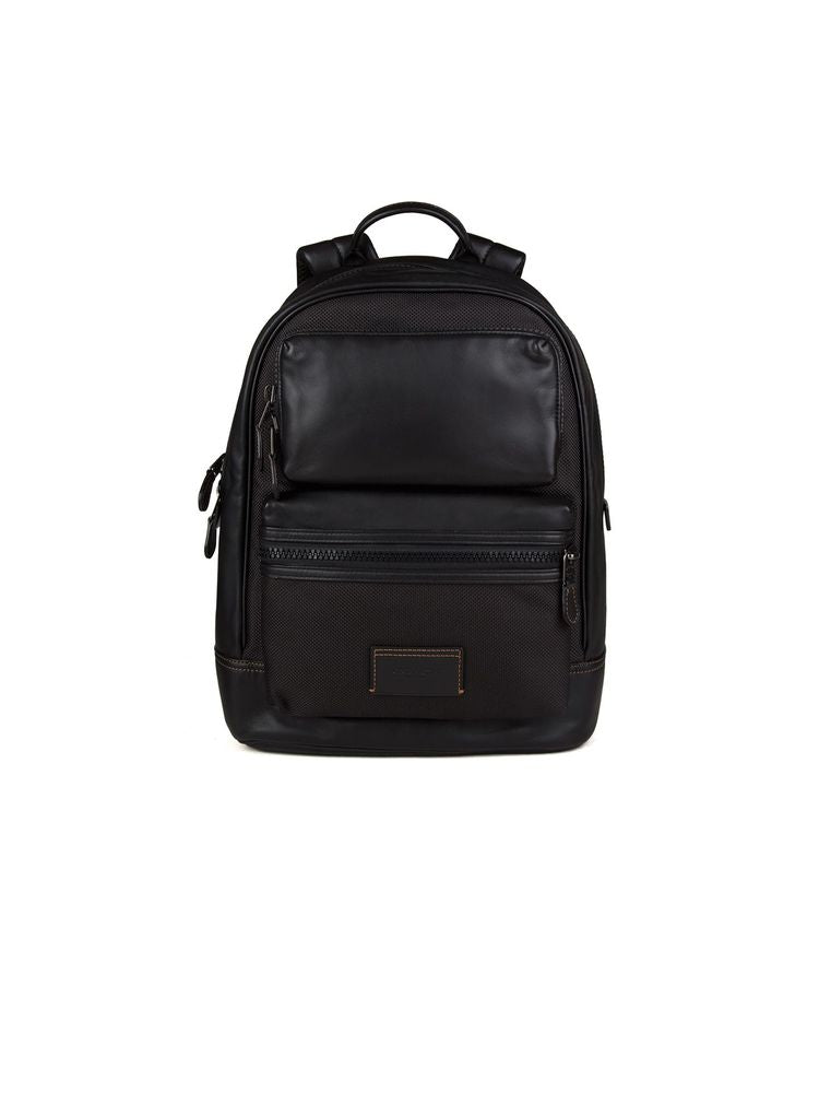 Coach Leather Backpack — Black