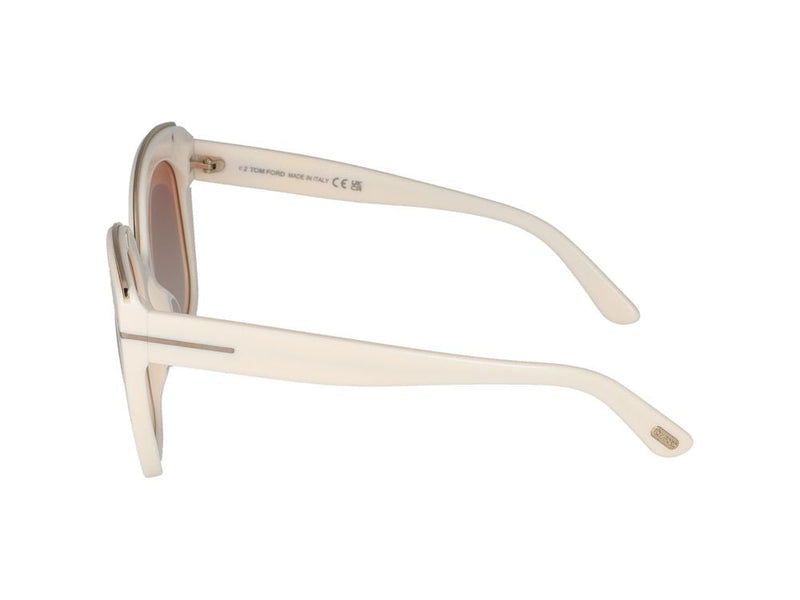 Tom Ford Ft0944 Oversized Square-Frame Sunglasses — Cream Plastic