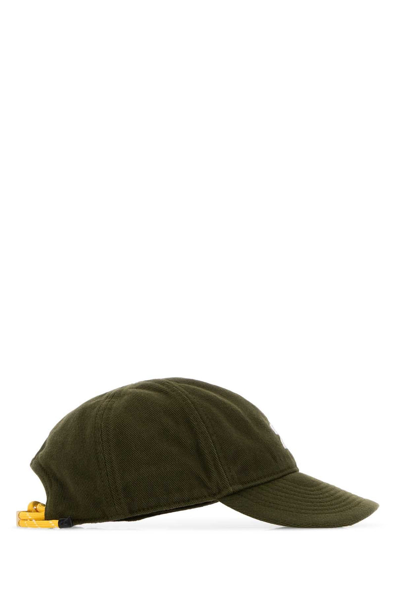 Miu Miu Hat Logo-Embroidered Cotton Baseball Cap — Green Caps