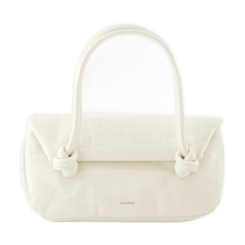 Jil Sander Knot Shoulder Bag — Beige Calfskin